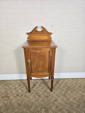 An Antique Edwardian Walnut Bedside Table Cabinet ~Delivery Available~