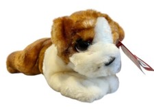 Bulldog Puppy Soft Toy Plush Cuddly Dog Keel 10" Laying Tags Beanie Cute