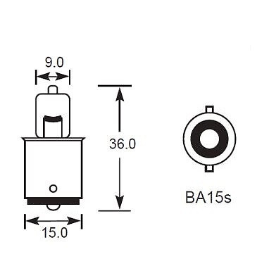 Volt 20w scc ba15s base - 20w,
