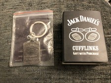 Jack Daniels Keyring And Cufflinks Pub Bar Gift Collectable