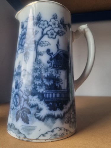 Antique blue white oriental - blue, &