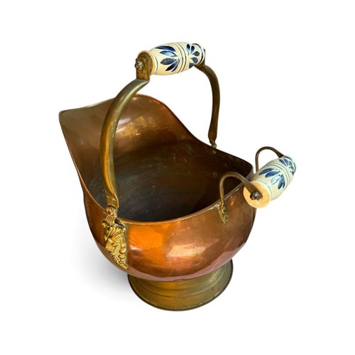 Antique copper coal bucket - antique, /