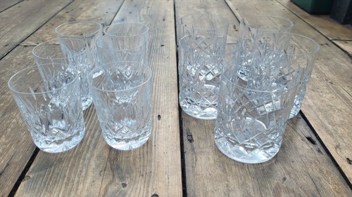 Dartington cut crystal tumbers - cut,