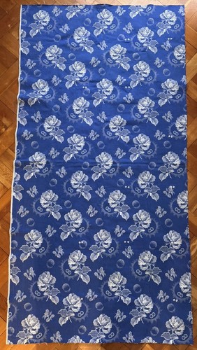 Vintage cobalt blue damask - cobalt,