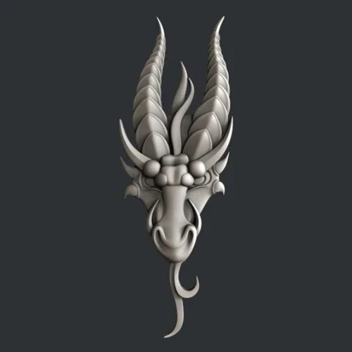 Large dragon head - dragon, silicone
