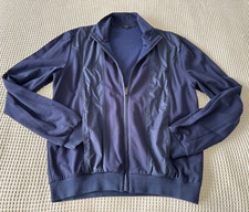 Stylishly chic Gucci mens tracksuit top, in a rich royal navy blue size L 