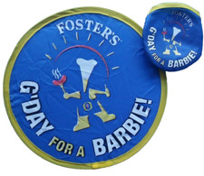 FOSTER'S / FOSTERS AUSTRALIAN LAGER PROMOTIONAL FOLDAWAY FRISBEE NOS BREWERIANA