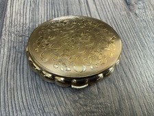 Vintage Kigu Powder Compact Gold Tone Good  Condition- Overwound