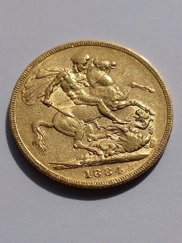 1884 full sovereign - sovereign, coin