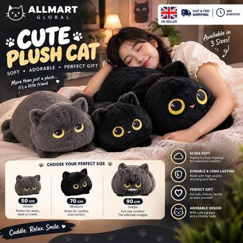 Cute cat plush - plush, pillow