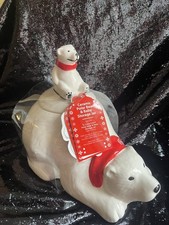 official licensed product Coca Cola Polar Bear Cookie Jar glazing cracks  