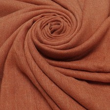 Brand New LG Quality Cotton Wool Plain Scarf fringe Burnt Orange 210cm x 100 cm.
