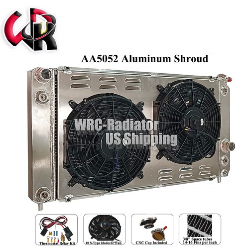 Aluminum radiator shroud - aluminum,