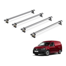 VW Caddy Roof Rack for 2015-2020 Maxi 4x Steel Roof Bars Van Guard Ultibar Trade