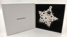 PANDORA 2021 Decorative White Porcelain Christmas Tree Snowflake Ornament, Boxed