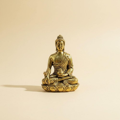 Brass guanyin figurine - brass, vintage
