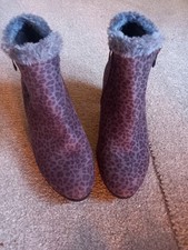 Grey/black Leopard Print Ankle