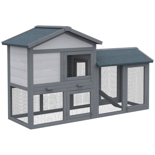 Pawhut rabbit hutch guinea - hutch,,
