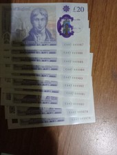 Twenty pound notes 10 - twenty,