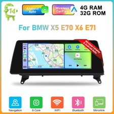 10.25" Android Car Stereo GPS Navi CarPlay DAB Radio For BMW X5 E70 X6 E71 CCC