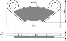 Goldfren AD284, FA453 as fitted to Quadzilla & Chinese Quads Disc Pads (Pair)