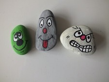 Funny Face Rock Art Hand