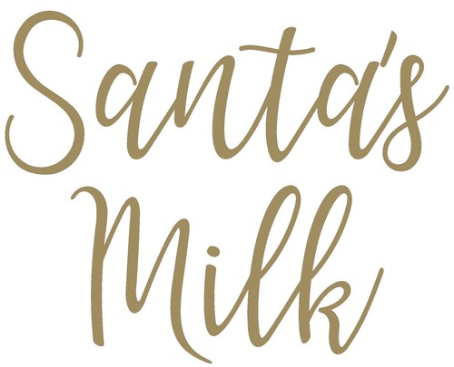 Santa milk vinyl decal - santa's,