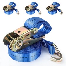 4X Ratchet Straps Tie Down 25mm 5 Meters 800KG Claw Lorry Lashing Handy Straps