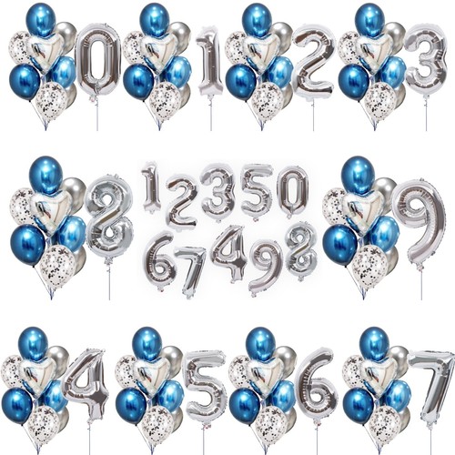 Number foil balloon - balloon, set