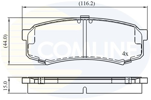 Rear comline cbp0404 - rear, brake