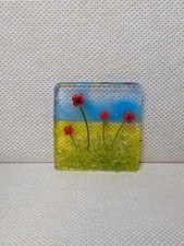 Handmade Fused Glass Poppy