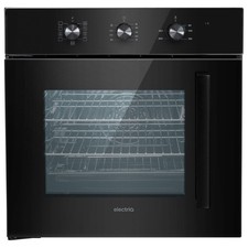 electriQ Fan Assisted Single Oven with Side Opening Door - Black EQOVENM2RBLK