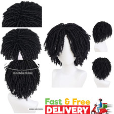 Mens Dreadlock Wig Black Curly