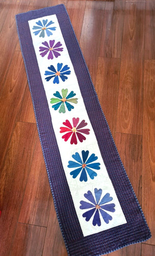 Handmade long patchwork table - long,