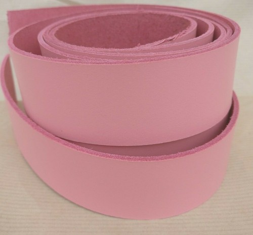 Pink leather 127cm long - 50"+,