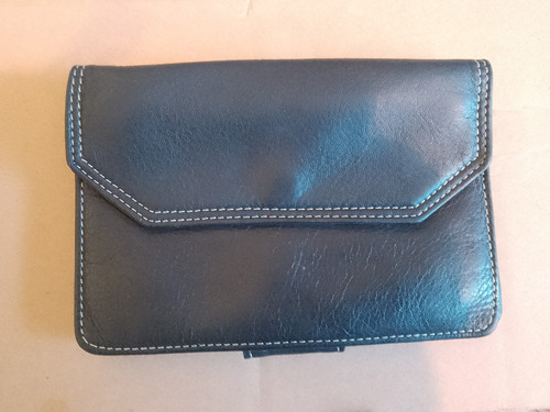 Hotter black leather purse - black,