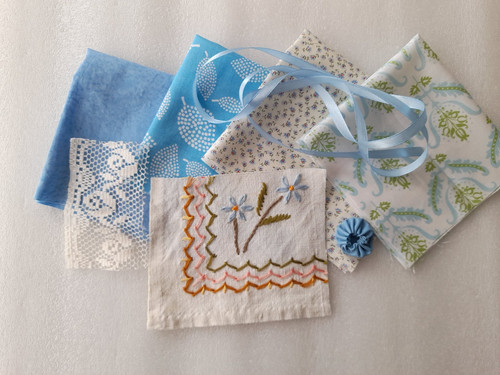 Vintage embroidered linen - linen, &