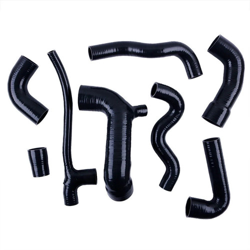 Black silicone radiator - radiator, intake