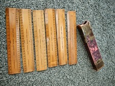 Named complete Set of Vintage Stanley Draughtsman's Rules Victorian Gt turnstile