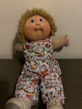 DOLLS CLOTHES HANDMADE  FOR VINTAGE 18” CABBAGE PATCH  XMAS DUNGAREES