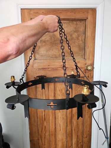 Wrought iron chandelier - iron,