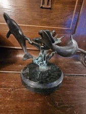 Bronze Dolphin Sculpture with