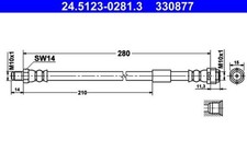 Brake hose ate - fits, mercedes