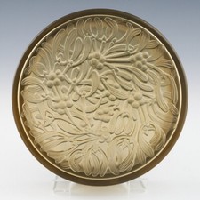 Verlys Lidded Glass Box with Mistletoe c1935