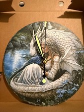 White dragon metal wall Clock