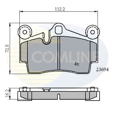 Comline rear brake pad set - comline,