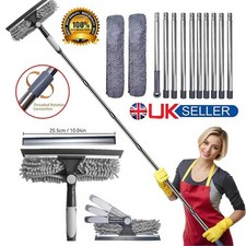 UK Telescopic Extendable Window Cleaner Equipment Glass Cleaning 4.5m Squeegee