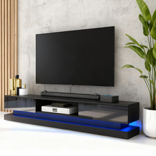 180cm Black Matt TV Unit with