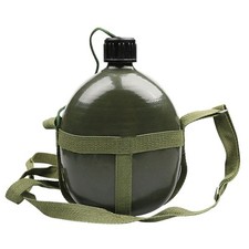 Military Water Bottle Canteen Camping Army Drinking Flask with Carrier Strap
