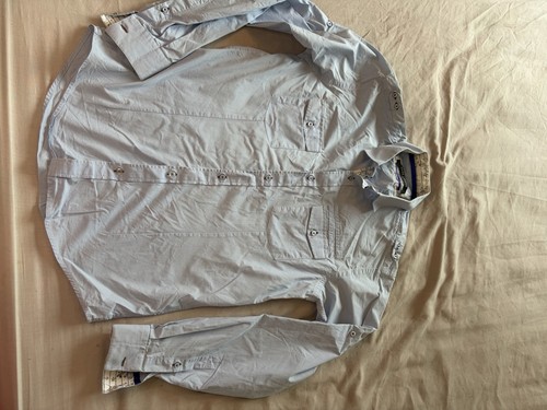 Pale blue striped shirt - shirt, m